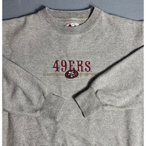 Vintage Majestic NFL San Francisco 49ers Embroidered Pullover Sweatshirt - Small